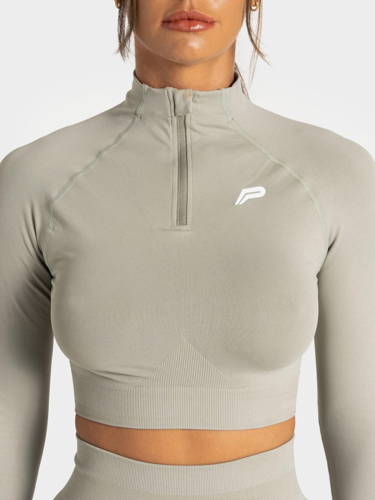 Scrunch Seamless Crop Zip - 图片 2