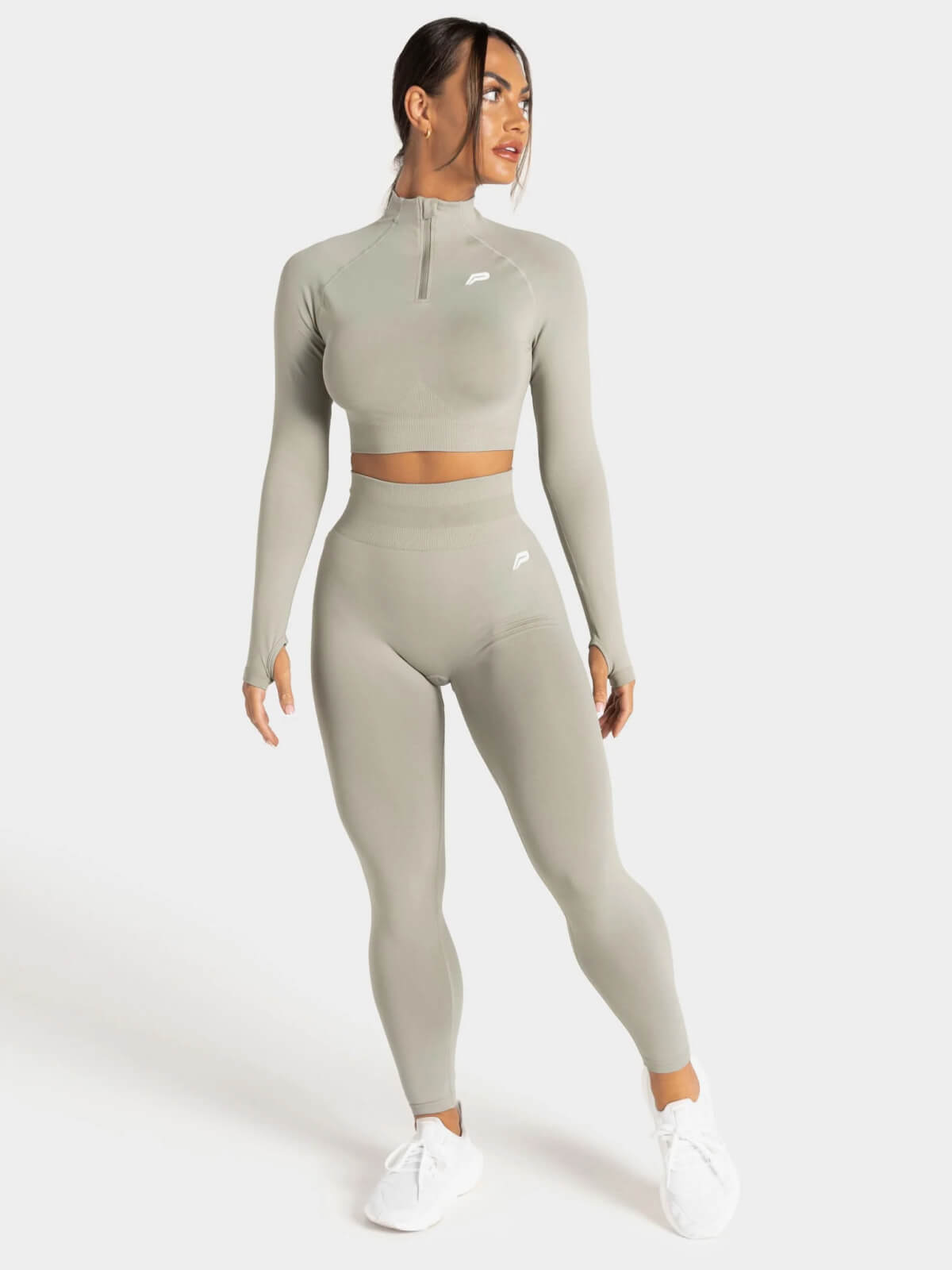 Scrunch Seamless Crop Zip - 图片 3